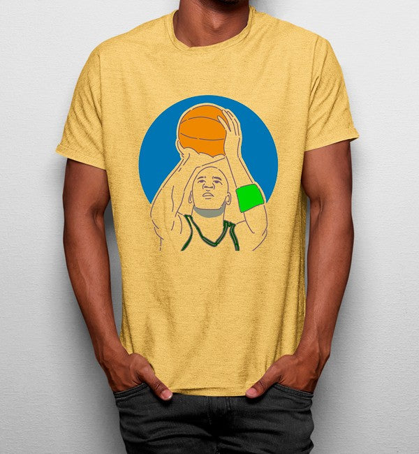 Camiseta Hombre Con Balon Baloncesto