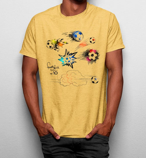 Camiseta Balón De Fútbol Colorido Divertido