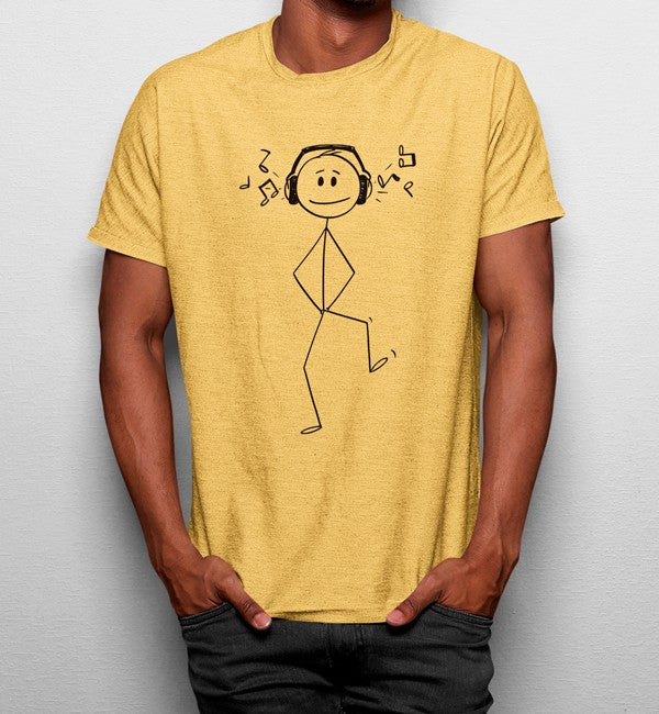 Camiseta Dibujo Escuchando Música