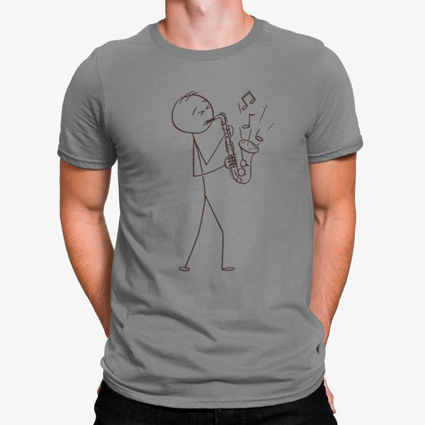 Camiseta Dibujo Tocando Saxofón