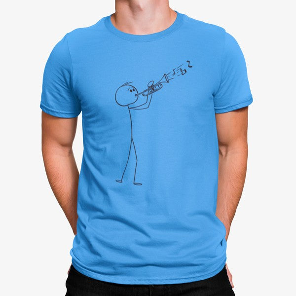 Camiseta Dibujo Tocando Trompeta