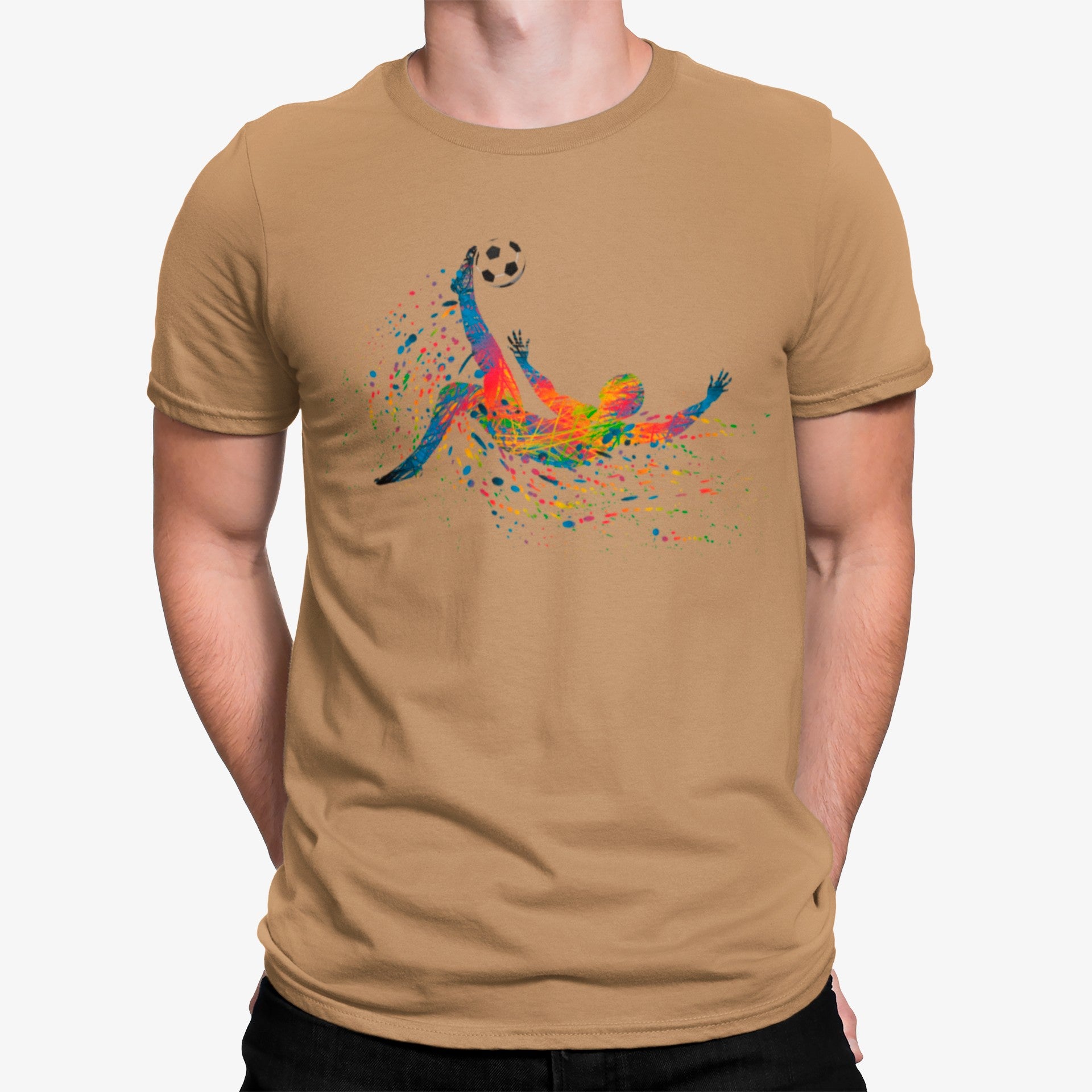 Camiseta Jugador Pateando La Balón Colorido