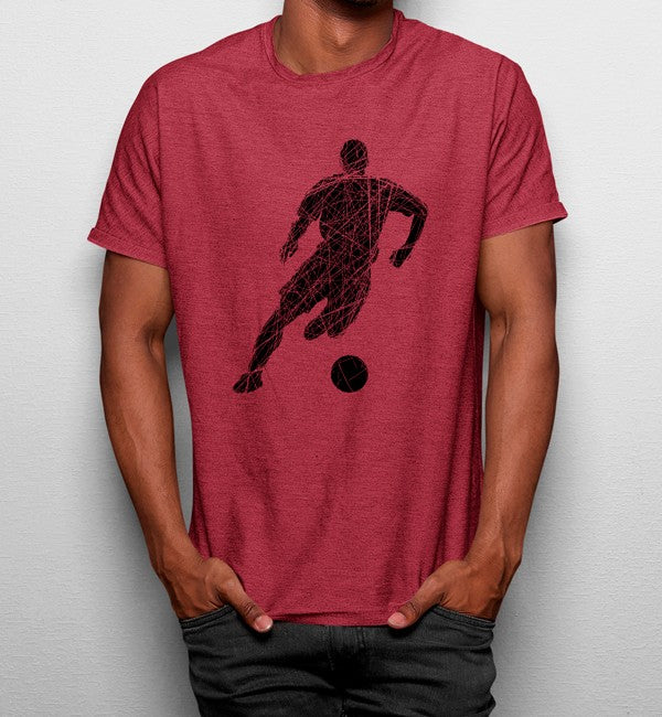 Camiseta Jugador De Fútbol Geométrico Líneas Minimalista