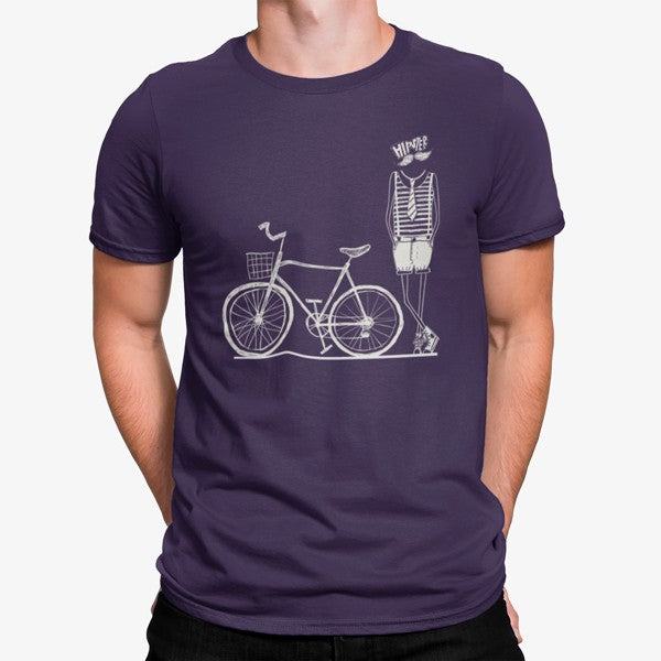 Camiseta Hombre Hipster Bici