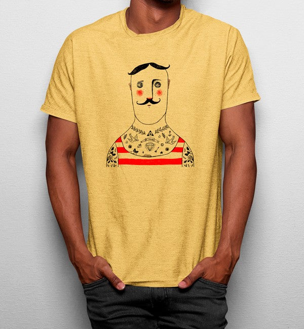 Camiseta Hombre Tatuado Dibujo