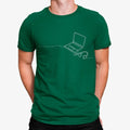 Camiseta Ordenador Auriculares Lineas Minimalista
