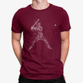 Camiseta Hombre Jugando Beisbol Lineas Geométrico