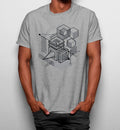 Camiseta Cubos Triángulos Geometricos