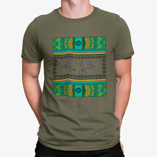 Camiseta Dos Lagartos Etnicos Coloridos