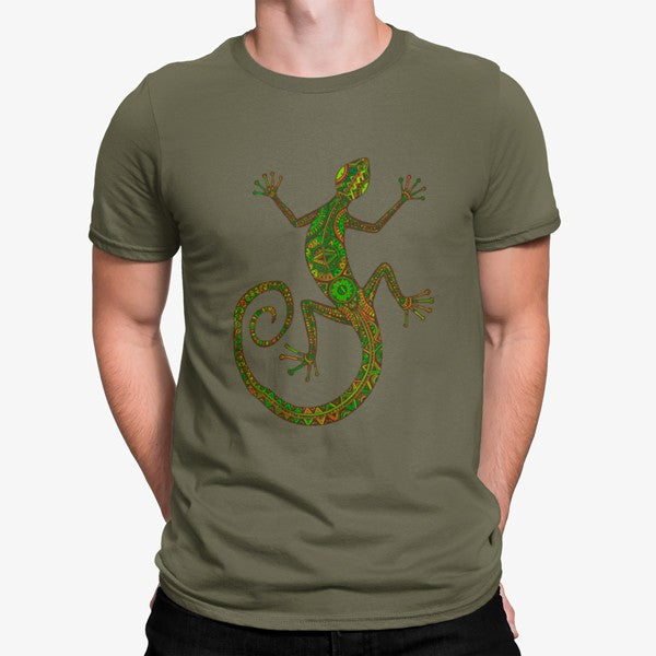 Camiseta Lagarto Etnico Dibujo Colorido