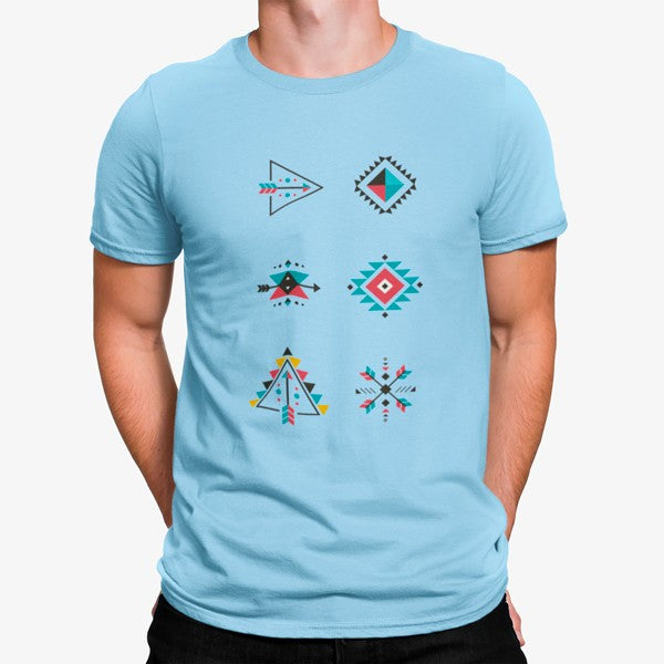 Camiseta Iconos Indios Coloridos