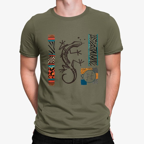 Camiseta Lagarto Dibujo Sabana Artistico
