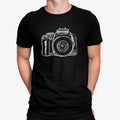 Camiseta Cámara Dibujo Minimalista