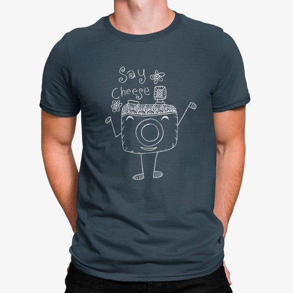 Camiseta Cámara Dibujo Mono
