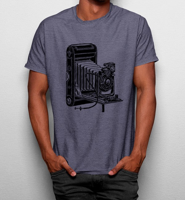 Camiseta Cámara Dibujo Vintage