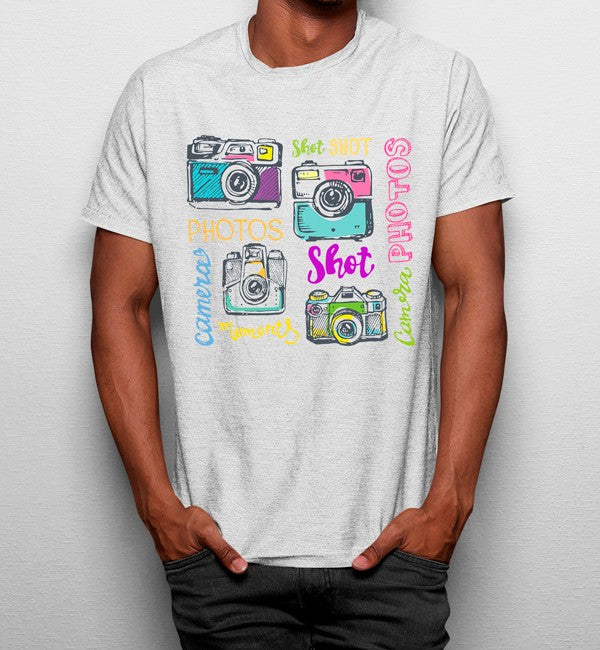 Camiseta Cámara Divertido Colorido