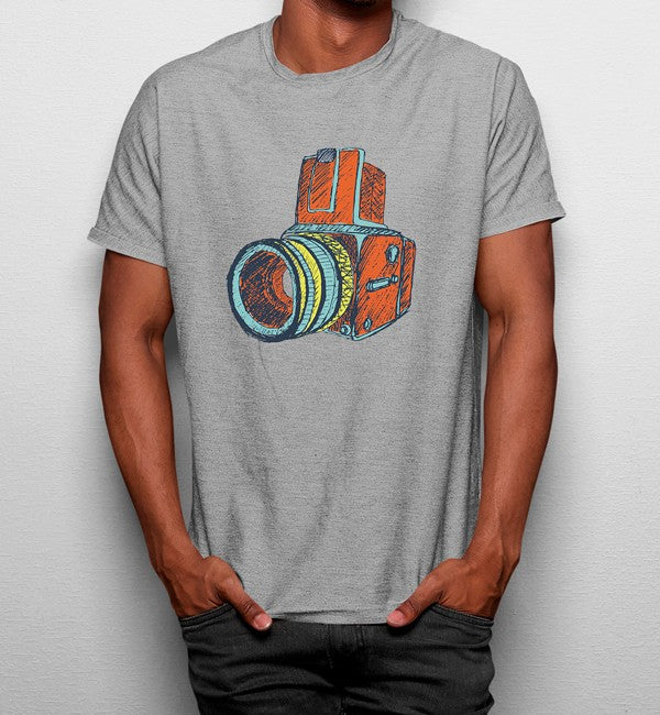 Camiseta Cámara Fotográfica Dibujo