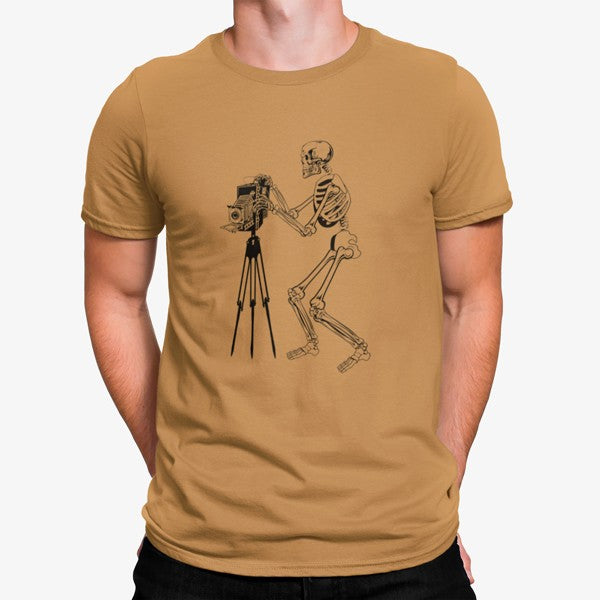 Camiseta Esqueleto Con Una Cámara