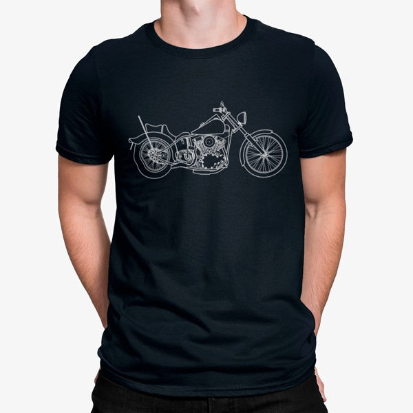 Camiseta Moto Dibujo Minimalista