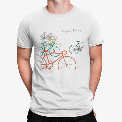 Camiseta Bicicletas Coloridas Dibujo