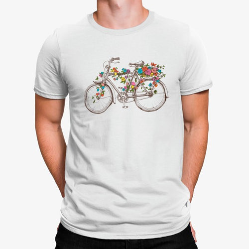 Camiseta Bici Flores Colorido