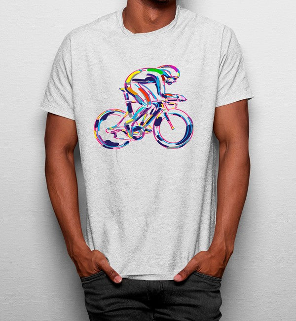 Camiseta Ciclista Divertido Colorido Artístico