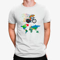 Camiseta Mapa Del Mundo Bici