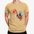 Camiseta Dibujo Guitarra Saxofón Artístico