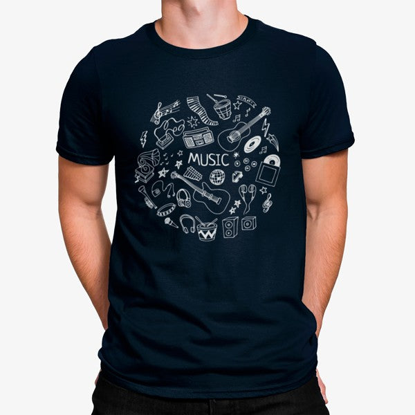 Camiseta Dibujo Instrumentos Musicales