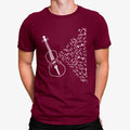 Camiseta Dibujo Violín Notas Musicales