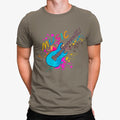 Camiseta Guitarra Música Colorido