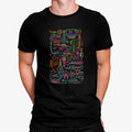 Camiseta Guitarras Cool Néon