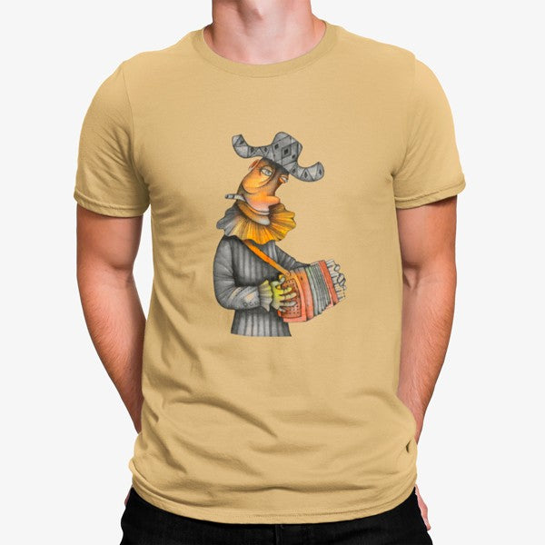 Camiseta Hombre Con Acordeón