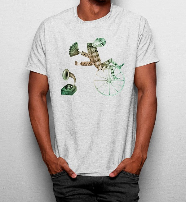 Camiseta Hombre Escuchando Música Gracioso