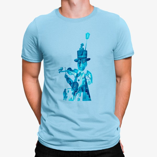 Camiseta Hombre Tocando El Violín Gracioso