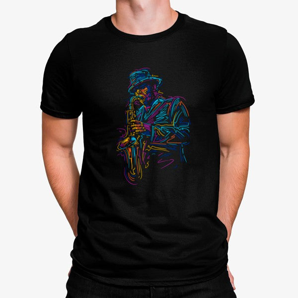 Camiseta Hombre Tocando Música Artístico