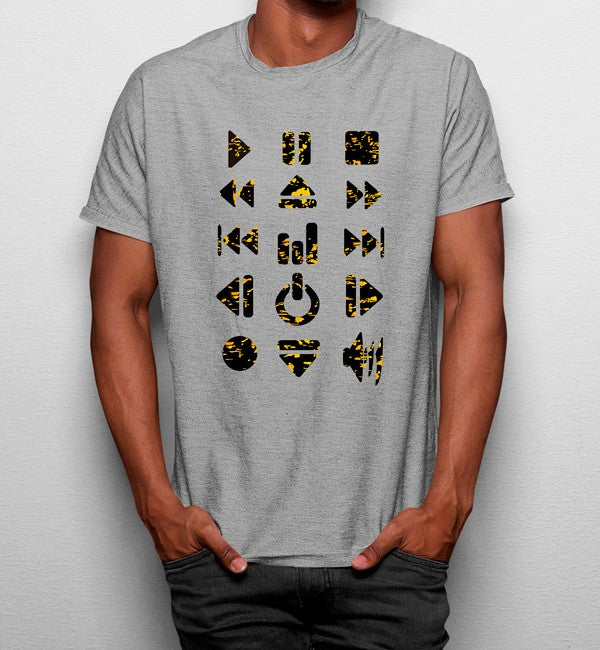 Camiseta Música Play Stop