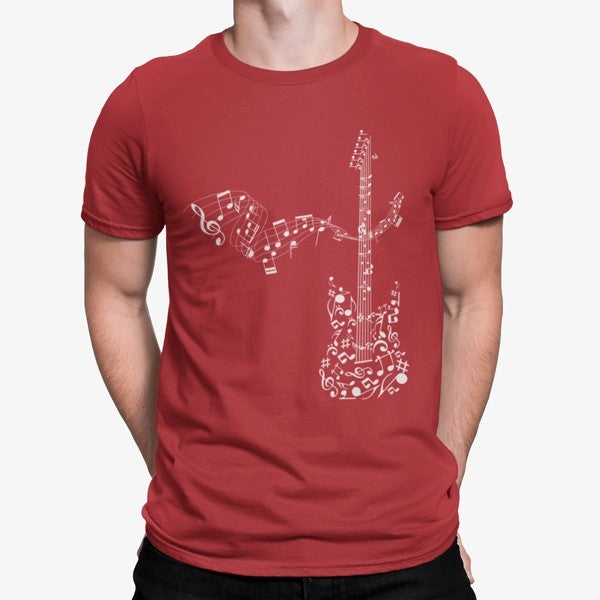 Camiseta Notas Musicales Guitarra