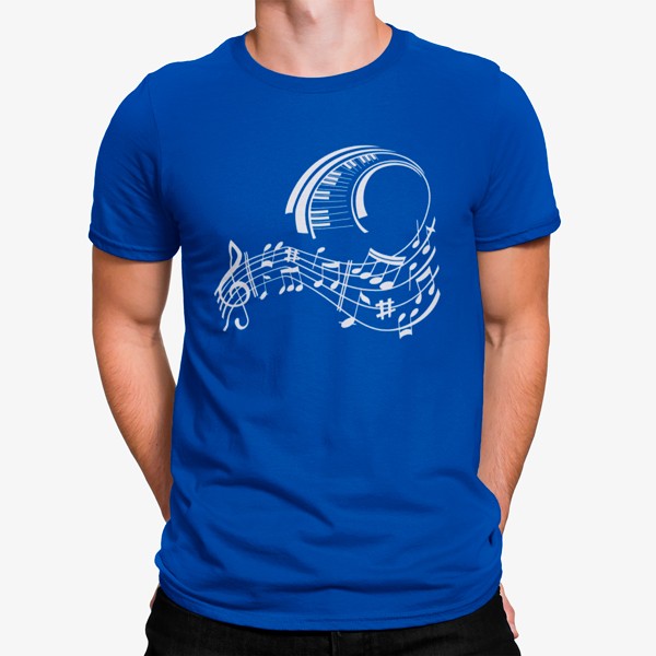 Camiseta Notas Musicales Piano