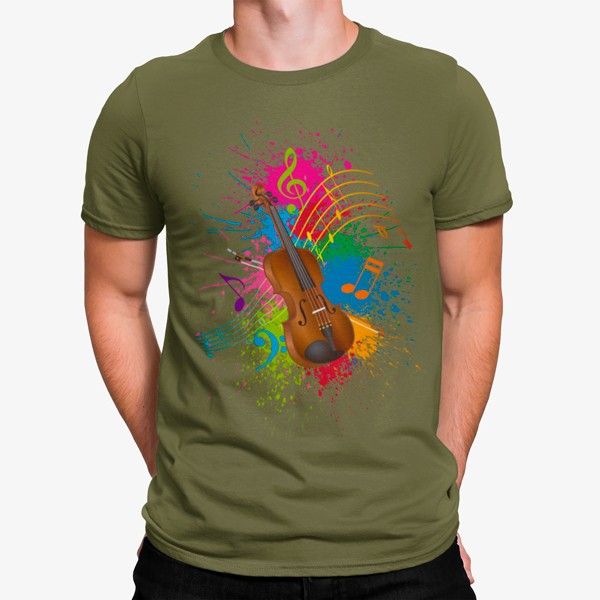Camiseta Violín Colorido