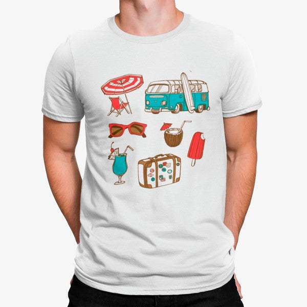 Camiseta Símbolos Verano Helado Surf