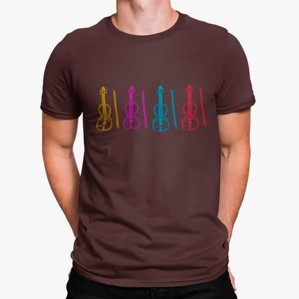 Camiseta Violines Coloridos Minimalistas