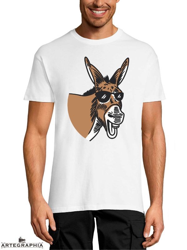 camiseta blanca marga corta burro