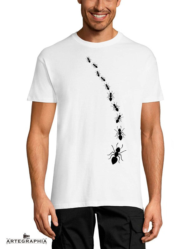 camiseta blanca marga corta hormiga