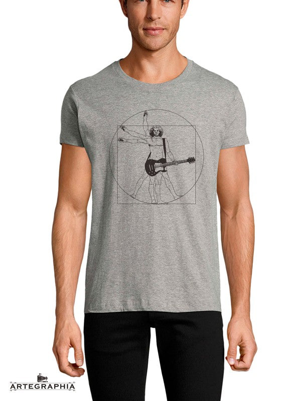 Camiseta Gris Hombre Guitarra