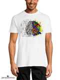Camiseta blanca de celebro ,cerebro