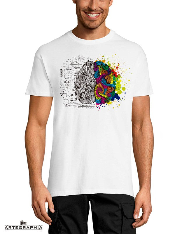 Camiseta blanca de celebro ,cerebro