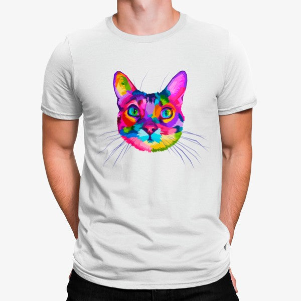 Camiseta Gato Colorido
