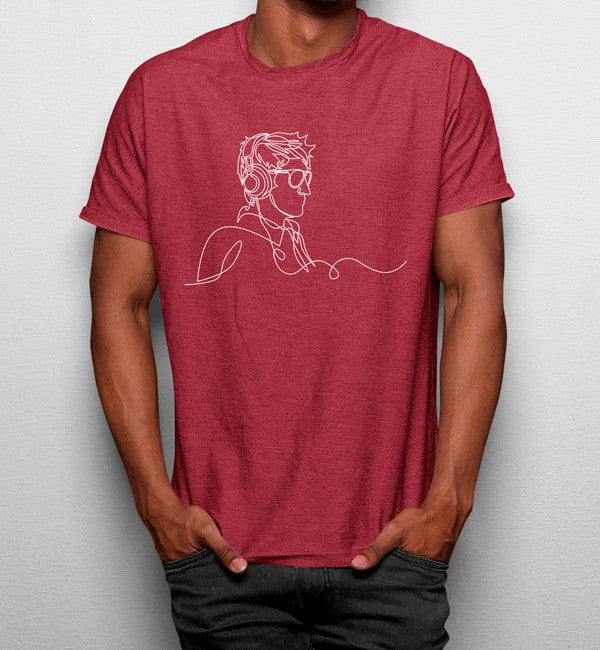 Camiseta DJ Líneas Minimalista
