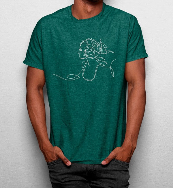 Camiseta DJ Mujer Líneas Minimalista